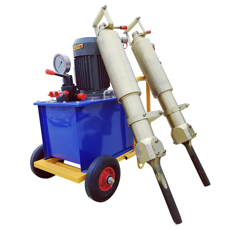 Factory Wholesale Portable Electric Hydraulic Piston Rock Splitter Hydraulic Break Hammer Compressor Machine For Breaking Stone