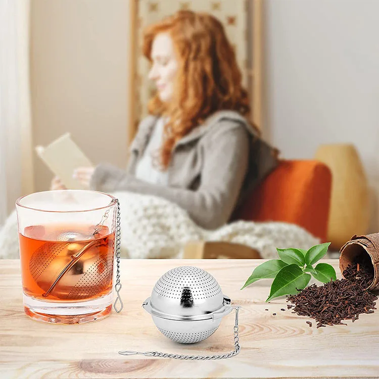 Wholesale 45mm 50mm Stainless Steel Ball Tea Infuser Filter Diffuser Tea Strainer
