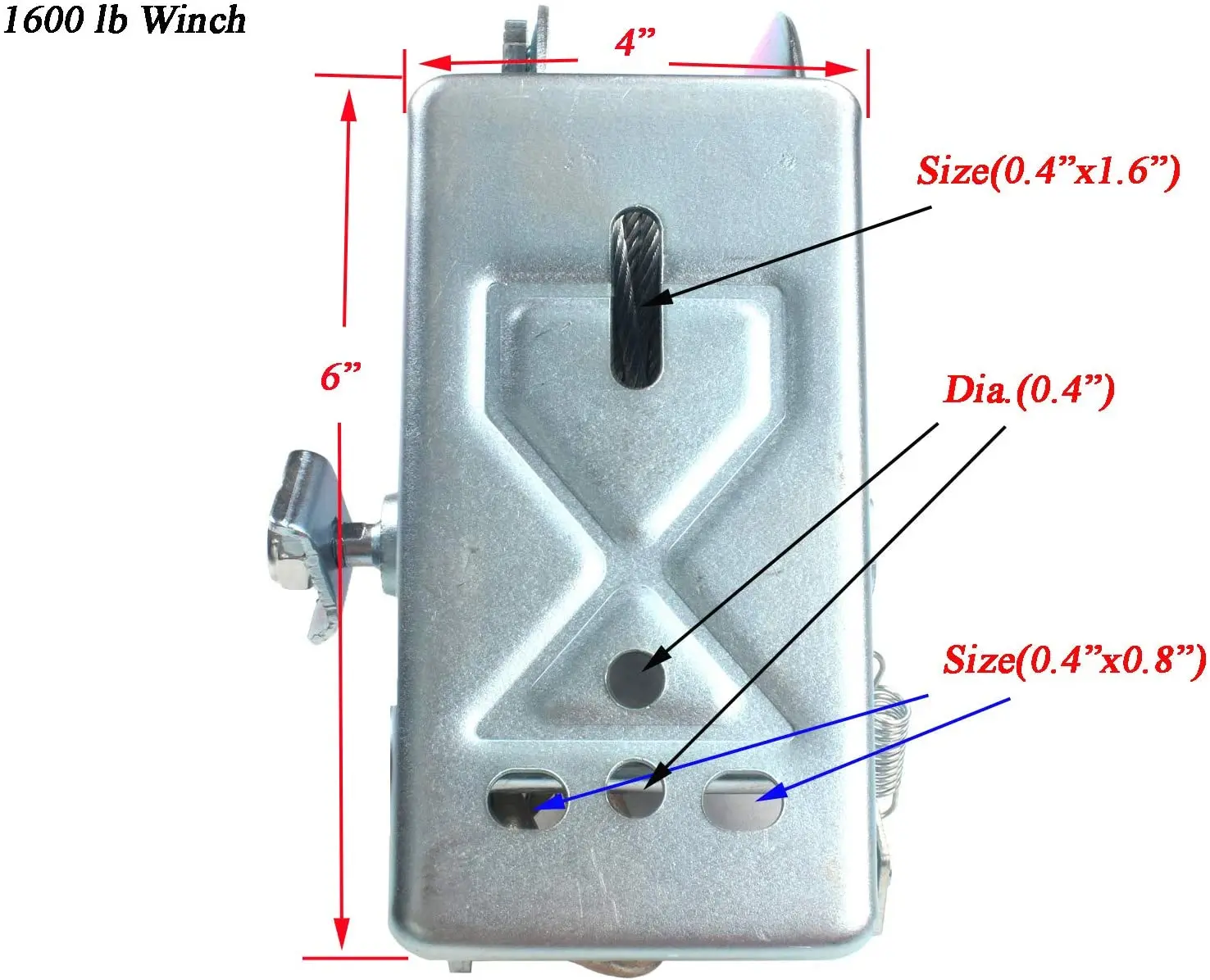 ENJOIN  1600lbs Hand Winch with Cable Manual Winch for Boat Trailer,ATV Hand Winch