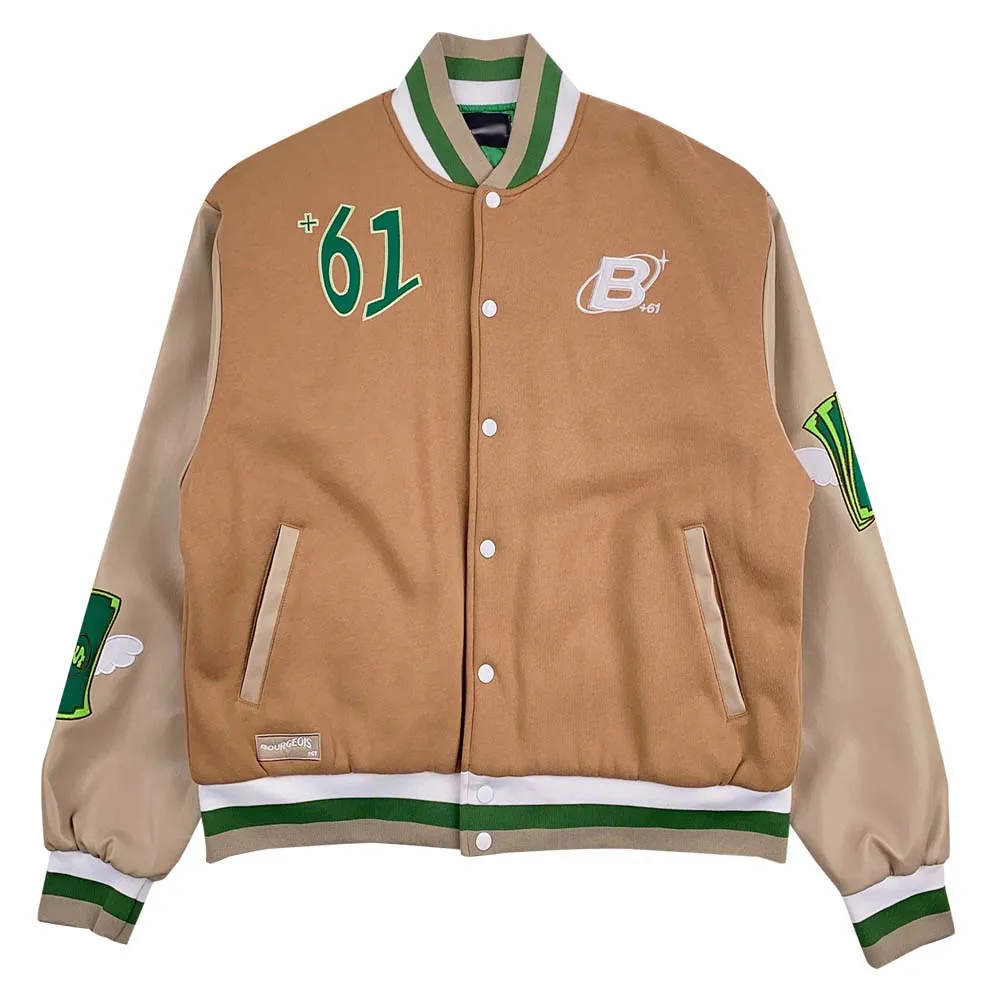 Custom Logo Baseball Loose Casual Varsity Sport Jersey Jacket Sleeve Baseball Letterman Varsity Jacket for Men