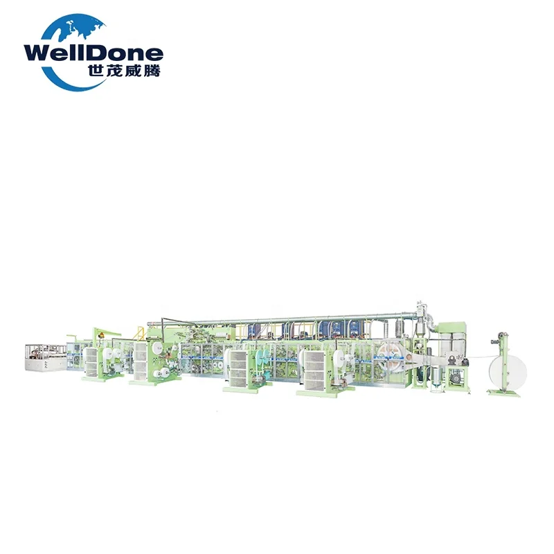 Full servo cost effective diaper making machine baby diapers production line