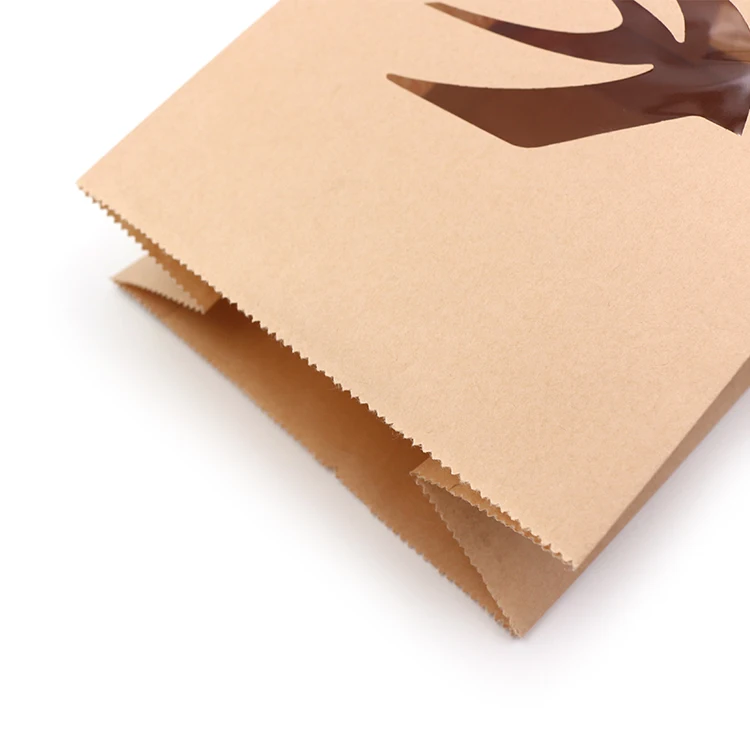 Wholesale new design non logo printed hemp paper bags with window