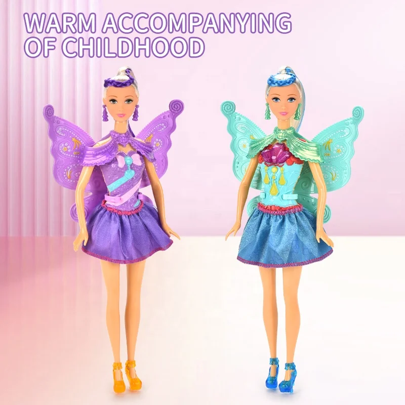 11 Inch Flower Fairy Princess Doll Small And Cute Movable Joints Portable Sweet Fashion Plastic Girl Doll Toys For Kids