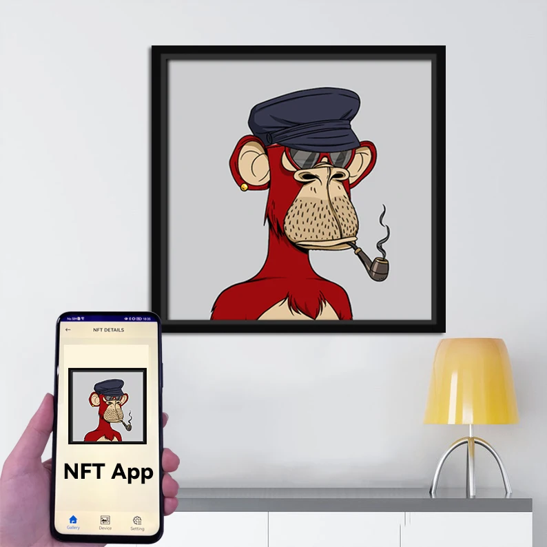 Digital Art Screen Smart Picture Nft Display Decorative Large Wifi Digital Photo Frame 32 Inch For Gallery