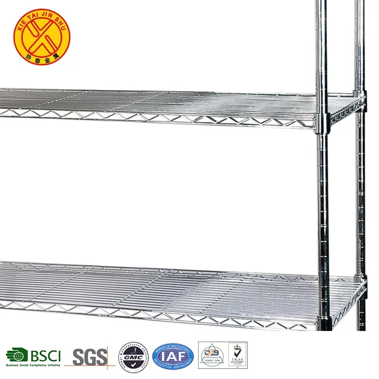 China Provide Metal Wire Narrow Shelving Rack With 5 Layers