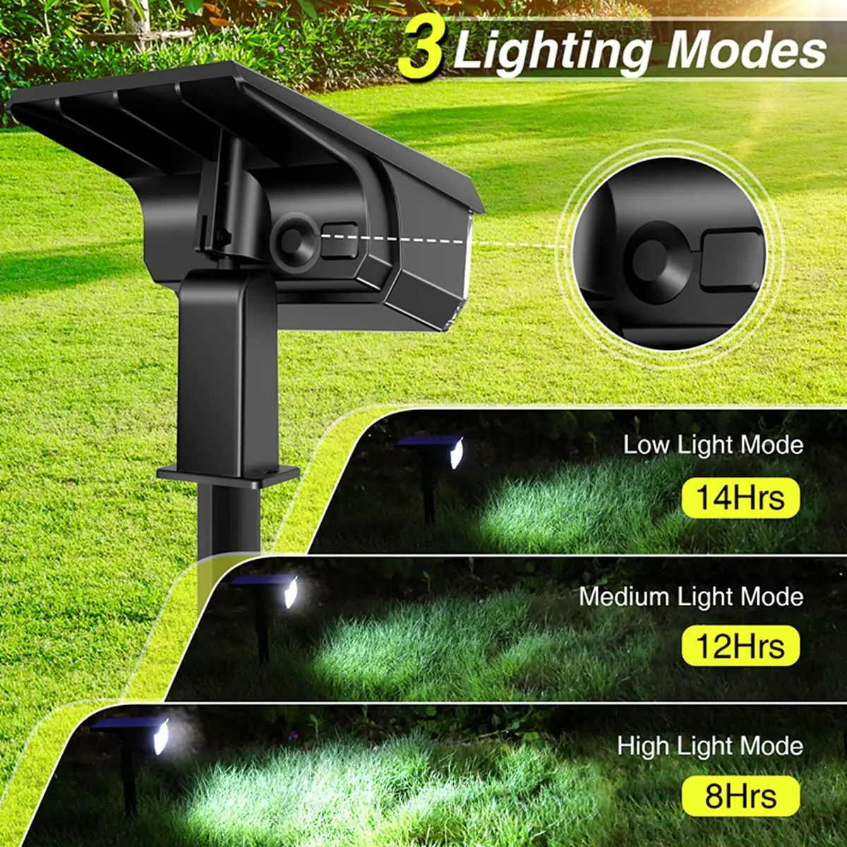 Pretty Design Solar Power Spotlight Lawn Lamp Outdoor Lights Laser Light  IP65 Waterproof Wireless LED Solar Power Landscape