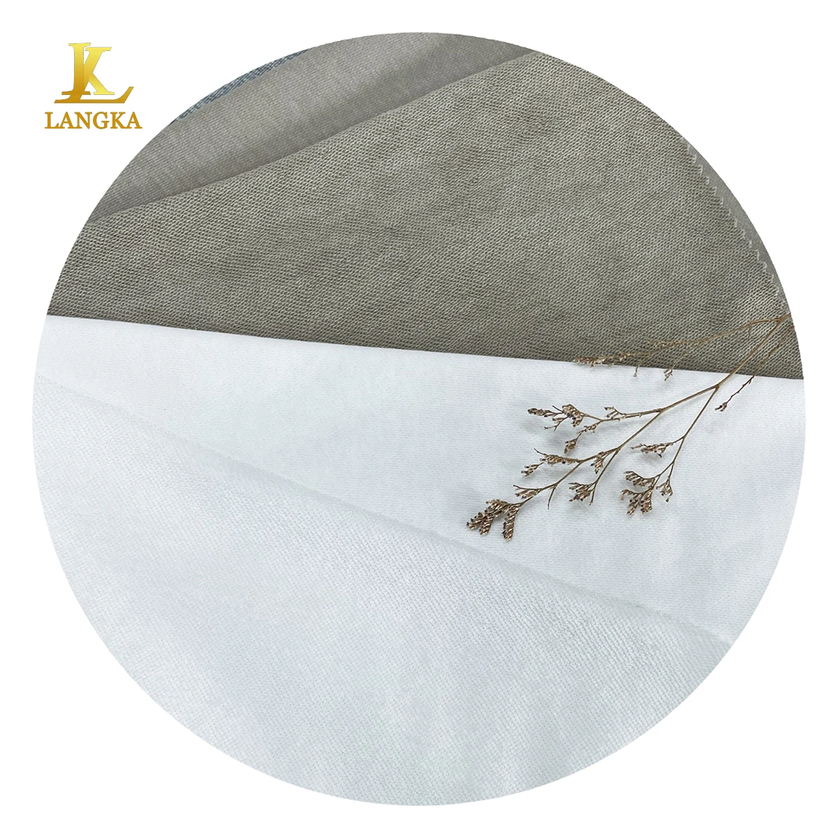 Langka Поли хлопок окрашенная спортивная одежда матовая французская махровая ткань поставщик оптовая продажа для сублимации