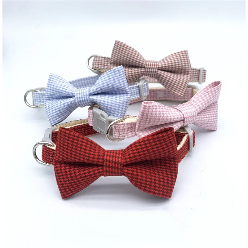 printing fabric dog collar bow tie, custom soft dog collar, pet decorative collar