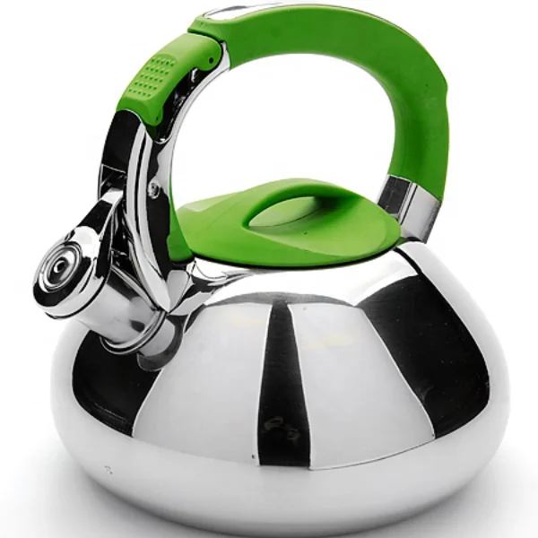 Stove Top 3L Stainless Steel Whistling Tea Kettle Water Kettle with Color soft- Touch Handle