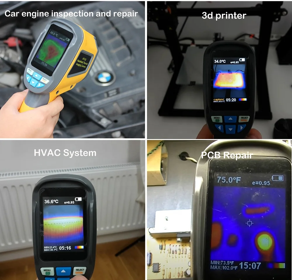 Ht 02d Handheld Thermal Camera 32x32 IR Resolution Module Infrared Imaging Thermal Camera For Water Leak Repair Pcb