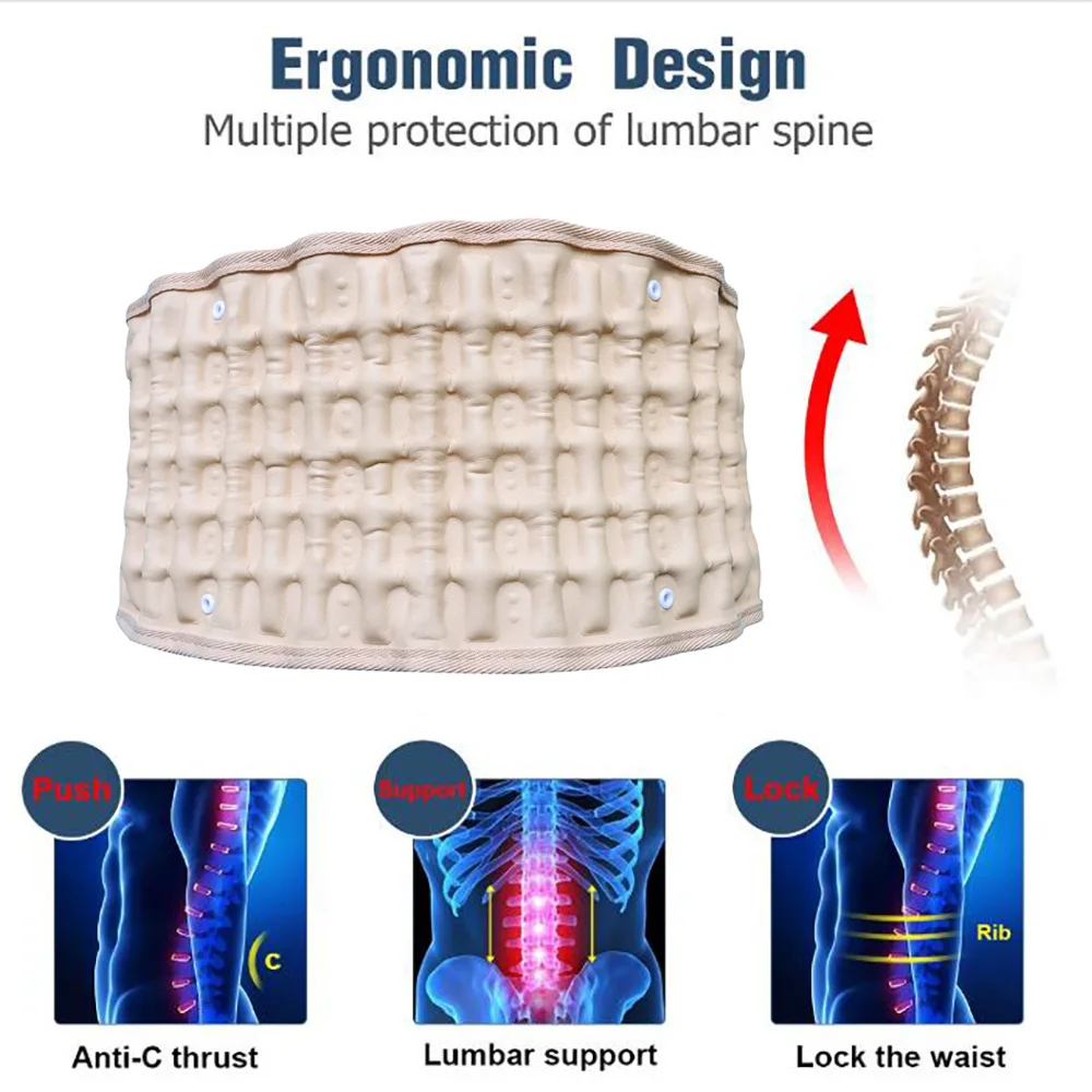 Neck Back Shoulder Waist Buttock Spinal Air Traction Belt Waist Belt For Prophylaxis And Adjuvant Therapy