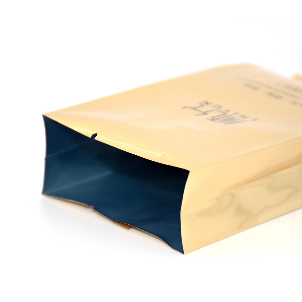 Wholesale Price Aluminum Foil Packaging Bag with Tear Notch Cosmetic Plastic Side Gusset Pouch Bags for Skin Care