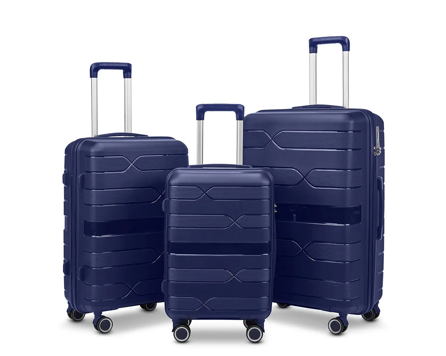 3 Pieces Set for Travel Factory Price Tsa Lock Customized Luggage Hard Travel Trolley Case