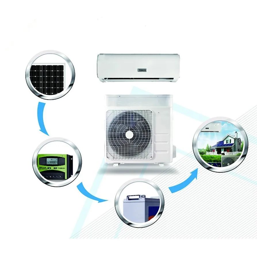 Smart 9000btu Off Grid Wall Split DC Electric Solar Energy Hybride Powered Air Cooler Conditioner