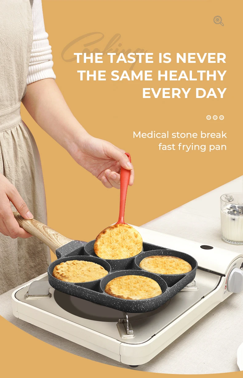Luxury high quality home kitchenware factory custom non-stick pan die-cast mini pan breakfast pan