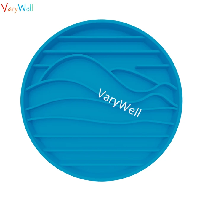 2024 buttercream hue beach wave beige Interactive BPA-Free Silicone Lick Bowl Dog Slow Feeder Bowl for Dogs for Healthy Eating