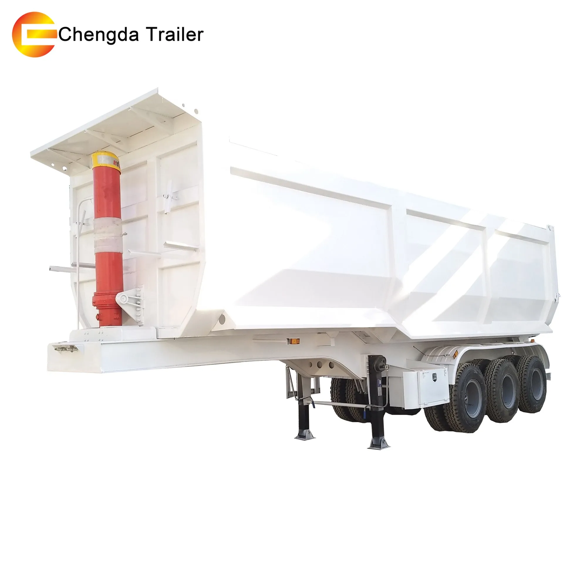 
3/4 axles heavy duty 40 ton 45 cubic U type dump semi trailer dumper for sale  (62330724167)