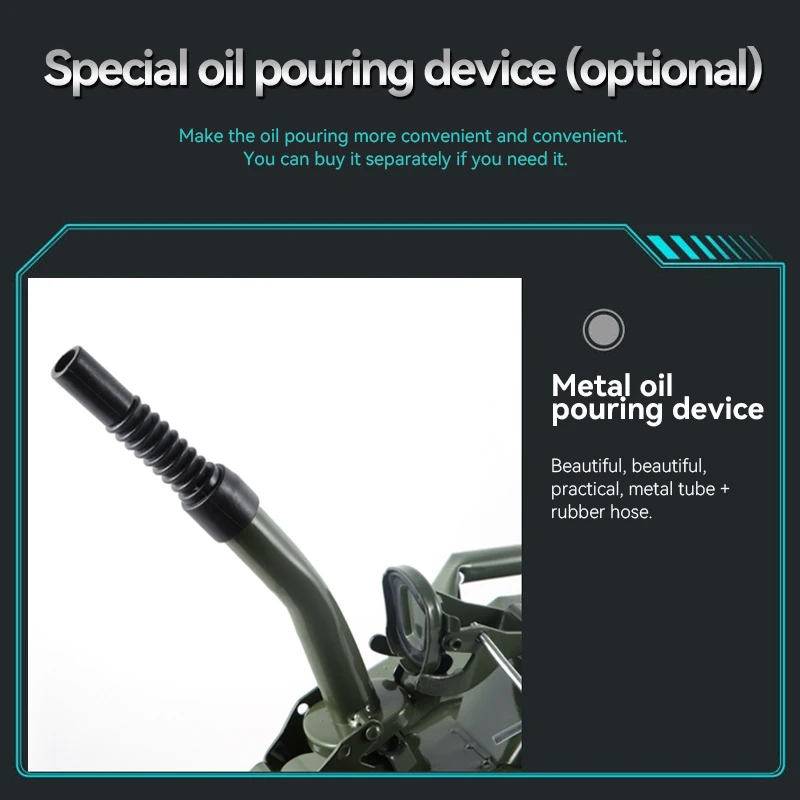 Steel Military Gasoline Fuel Tank Petrol Jerrycan 5 liter 5 Gallon Gal Oil Jerry Can