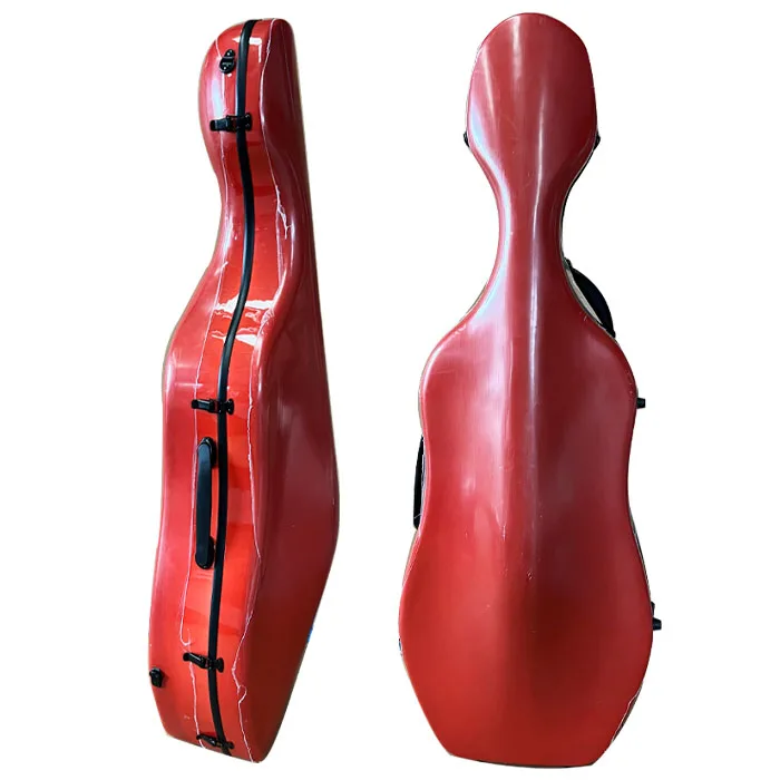Beautiful  durable professional carbon fiber cello  box  case 4/4 with pulley