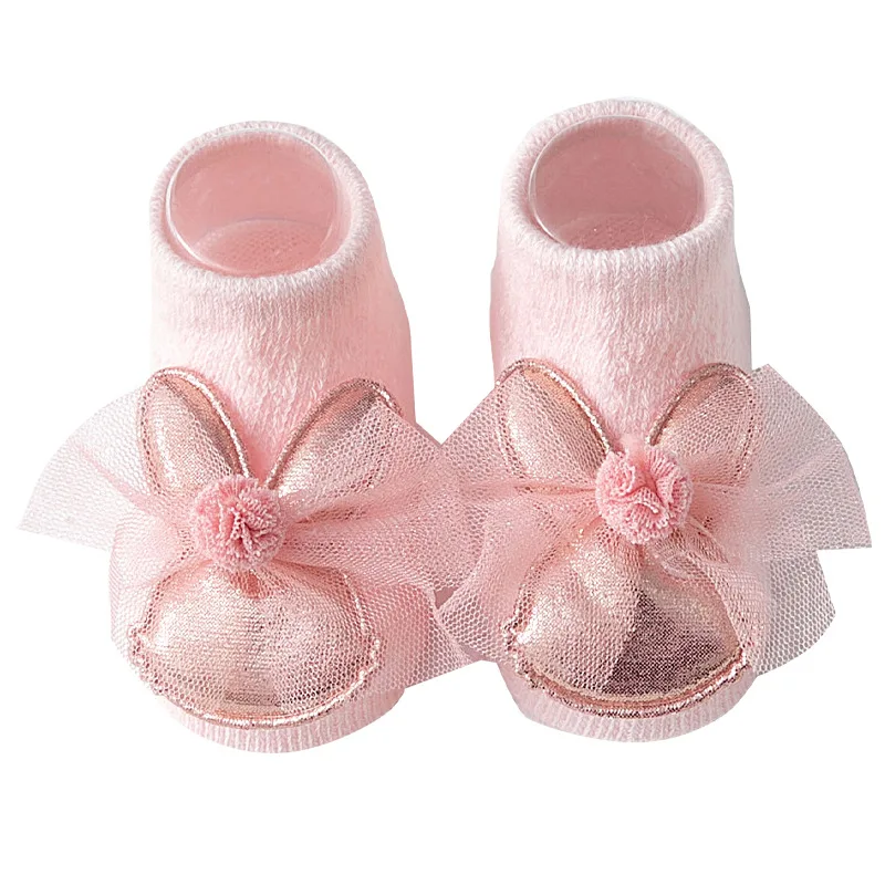 2023 Custom Summer Breathable Teddy Bear Socks Baby Strap Walking Baby Grip Socks Anti-Slip Baby Socks 6-12 Months