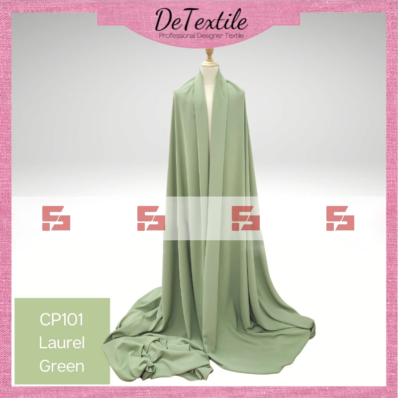 CEY ironless 100% polyester fabric woven cey crepe fabric materials for dress making