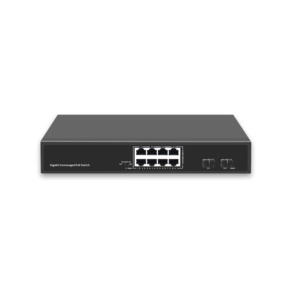 8 Port Fiber Optical Poe Switch Onv Poe Switch 8ch Poe Switch
