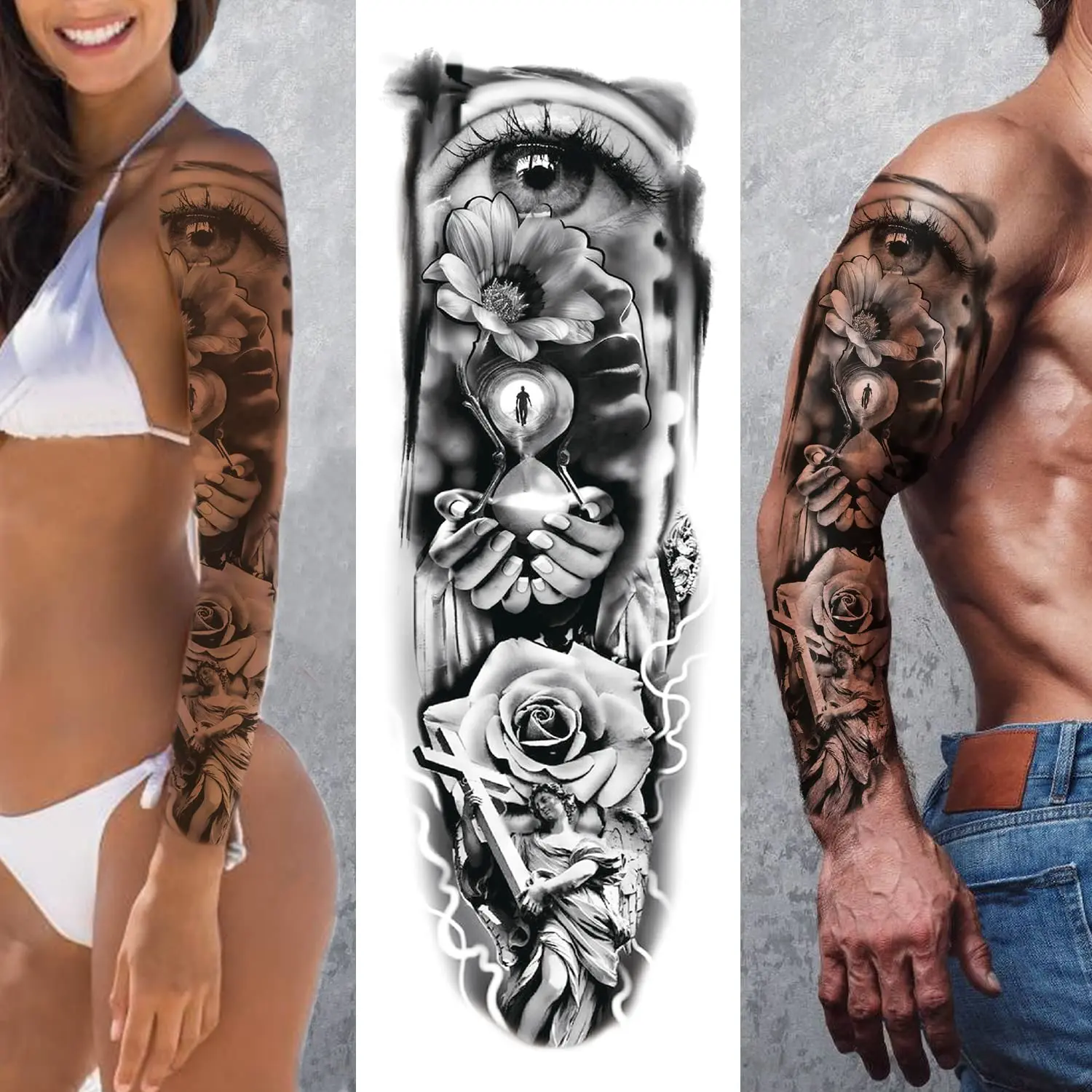 Free Shipping New Design High Quality Large Image For Full Arm Temporary Tattoo Sticker Tattoos Stickers