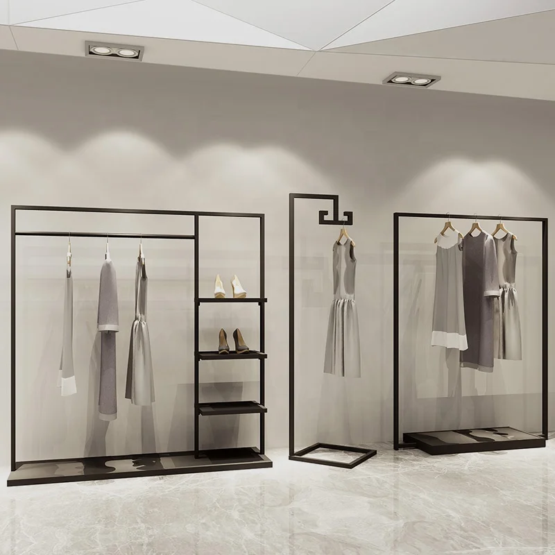 Металлическая подставка для одежды розничная торговля стеллаж магазин дешевой продажи