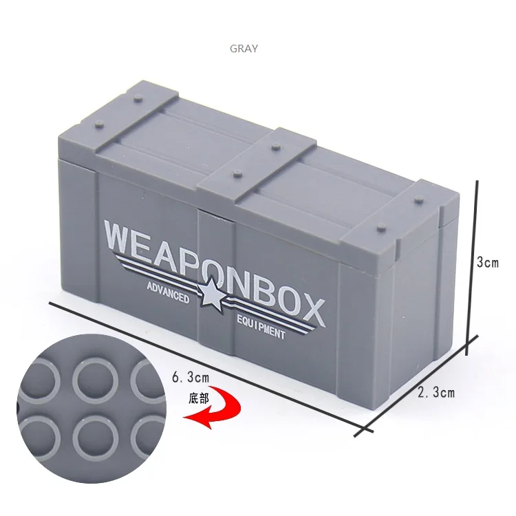 Factory Wholesale World War II Army Military Weapons Kit Building Blocks Plastic Medicine Box Gun Soldier Accessories