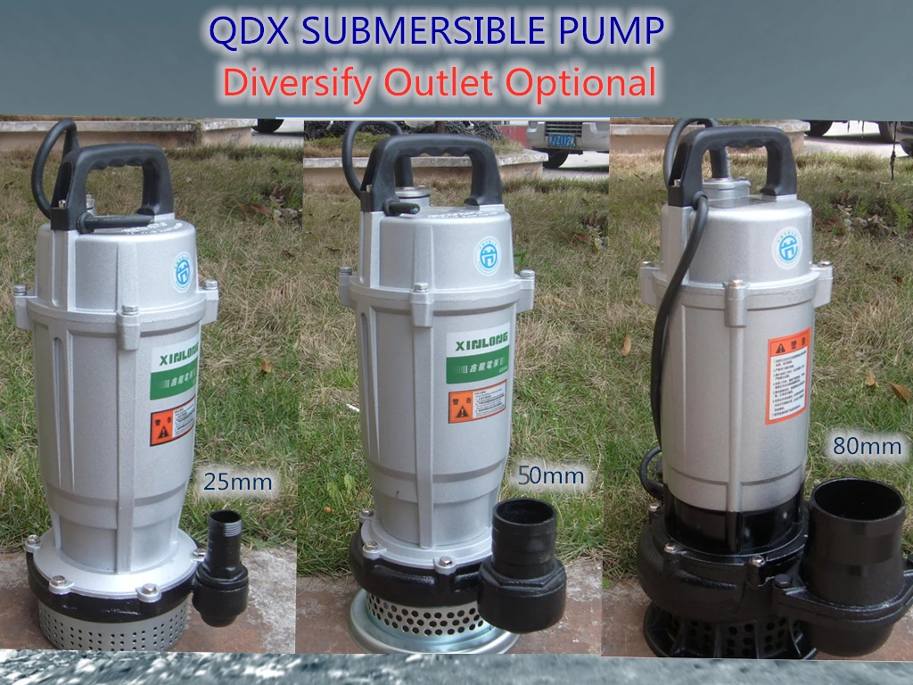 Factory direct sale QDX 0.75kw 1hp 220v single phase with switch float electric submersible water pump