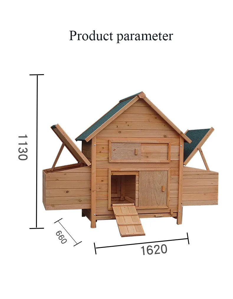 Factory direct sales of solid wood made outdoor rainproof and windproof chicken coop