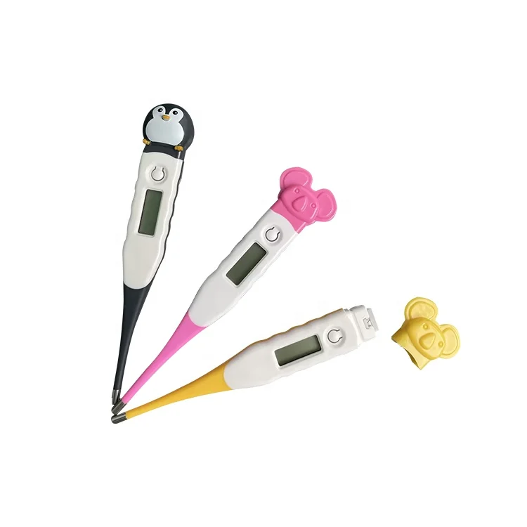 Custom Cartoon Animal Temperature oral/armpit/rectal Flexible Electronic Label Digital Thermometer