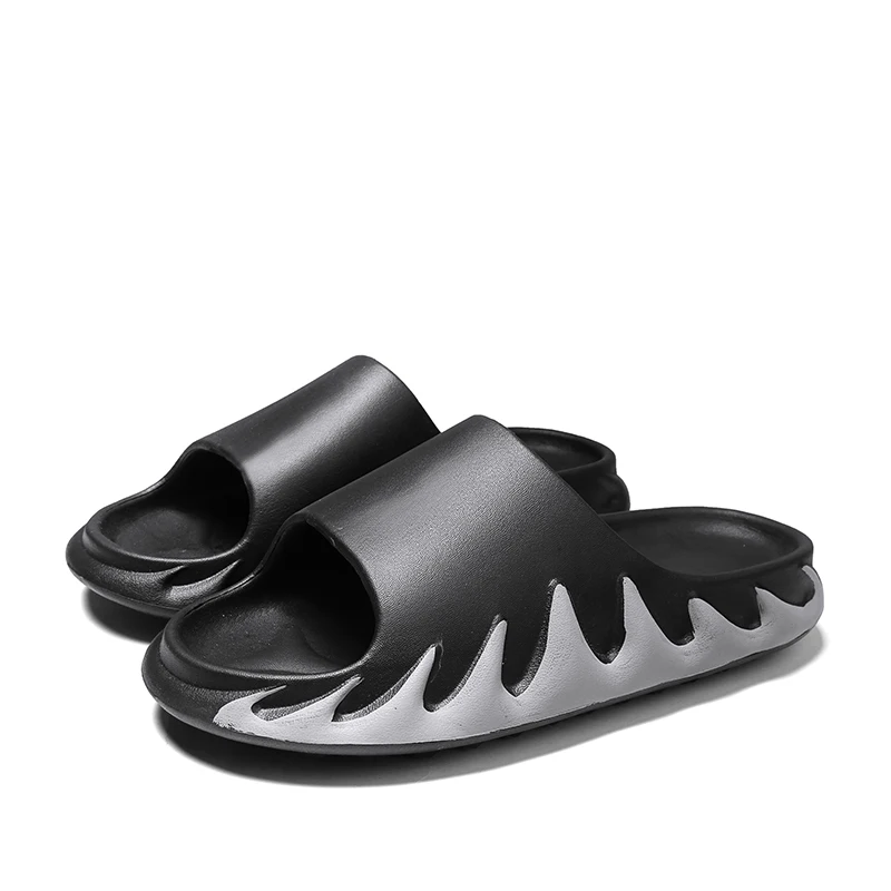 World-win Customize Logo Fire Outsole Slippers Slides Beach Slippers For Men