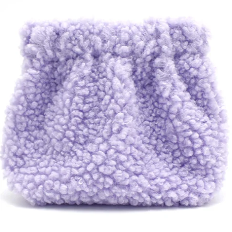 Fluffy Squeeze Coin Purse Sherpa Change Money Bag Girl Modern Coin Case Purses Earphone Protection Bags