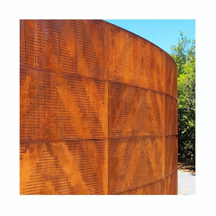 Customized Outdoor Decoration Laser Cutting Corten Steel Plate Garden Sculpture Fence Panel  Powder Coated Metal Garden Fence