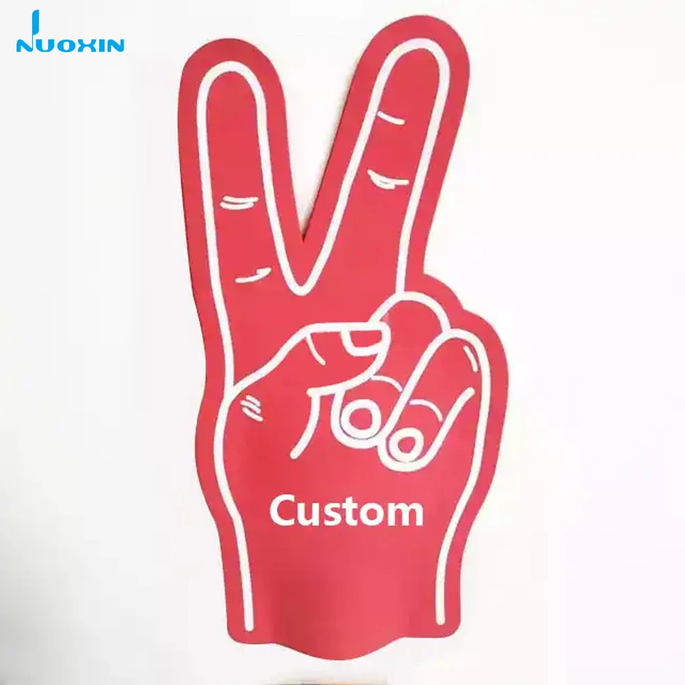 Nuoxin Professional Custom Shape Promotional Cheering EVA Foam Sponge Fingers Foam Hand For Sport Events Cheering