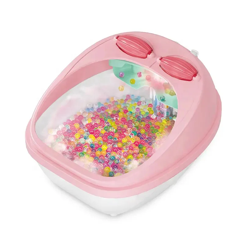 DIY Manicure Studio Pretend Play Beauty Set Nail Art Salon Sensory Beads Foot Spa Manicure Pedicure Kit For Kids