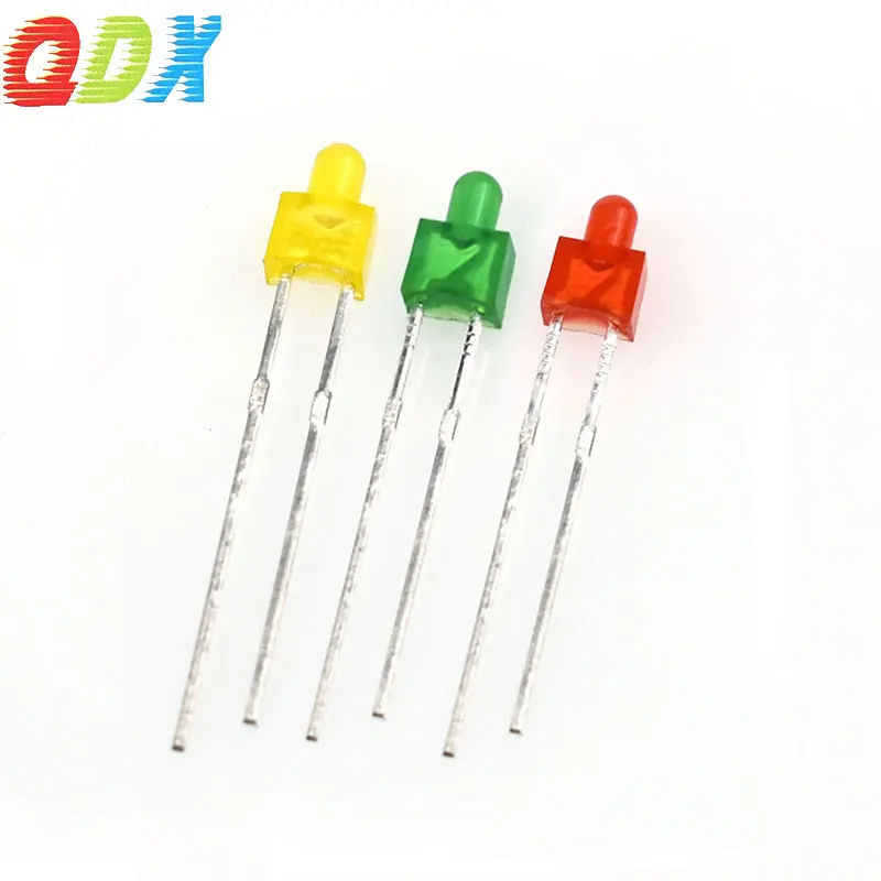 Прямая поставка с завода; Высококачественные 2 мм Цвет объектива желтый зеленый светодиод диффузный со сквозным отверстием диоды для подавления переходных скачков напряжения 0,06 Вт 2 мм светодиод 1000 шт./пакет