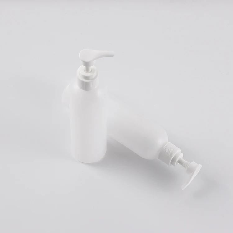 8oz 12oz plastic round shoulder  HDPE Cosmetics Packaging Wax Container shampoo and conditioner bottle Pump Bottle