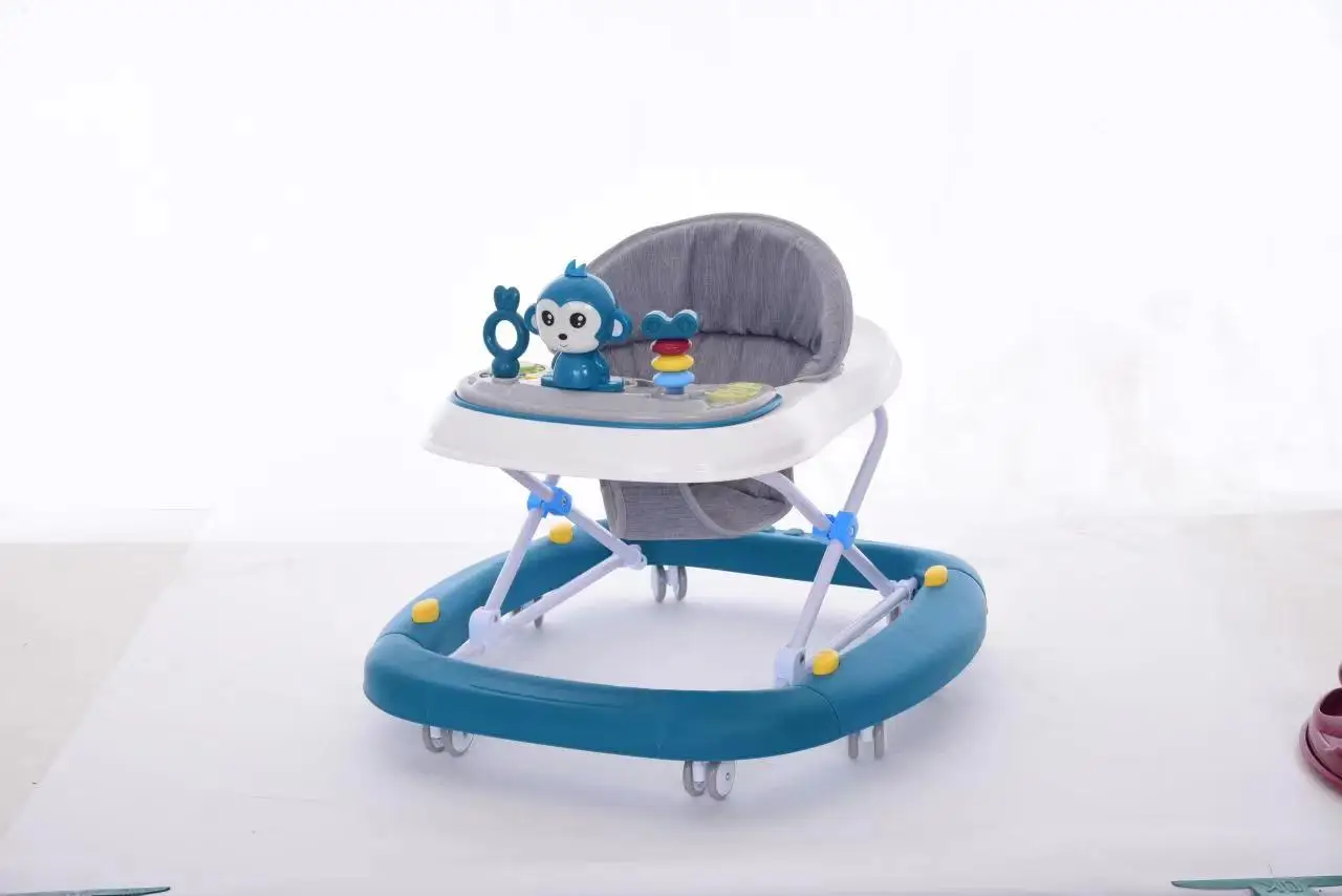 High Quality Plastic Musical Baby Activity Walker Rocking Horse Toddler Walker with Anti-Rollover Feature Hand Push Walkers