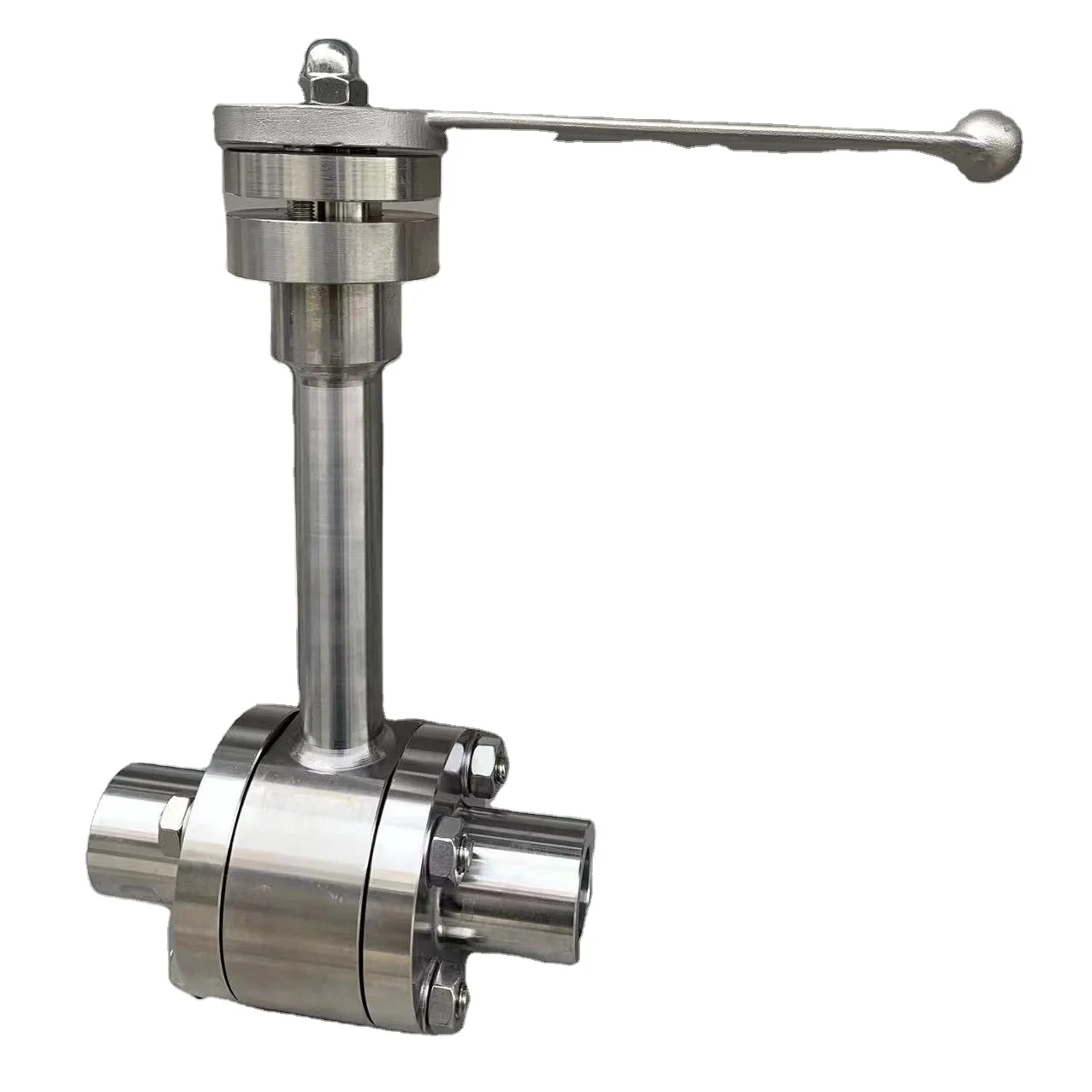 -196degree Ultra-Low Temperature SS304 Extended Stem Female Welded Pneumatic Cryogenic Ball Valve for liquid oxygen