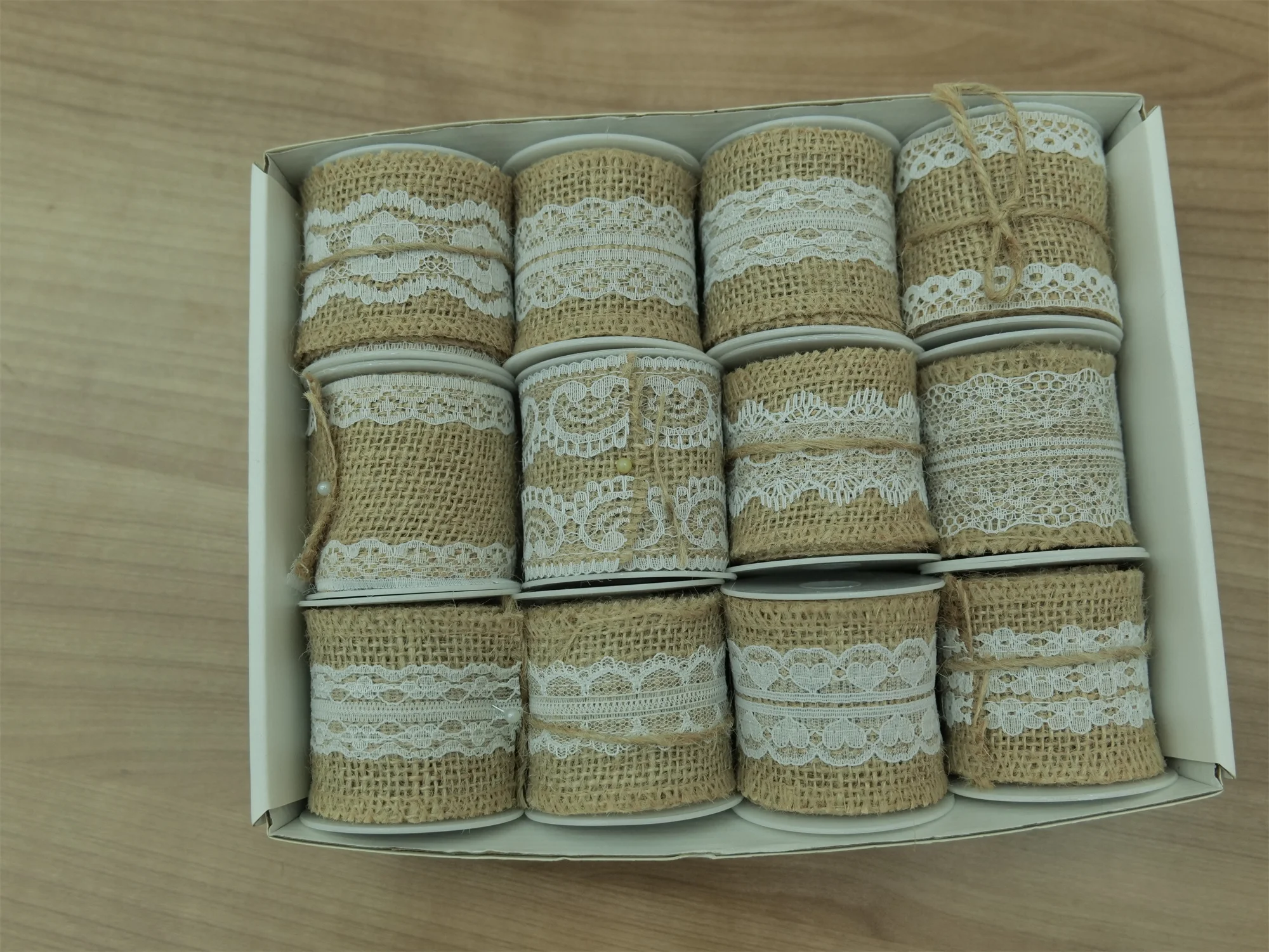 Burlap Lace Ribbon  Lace Trim Jute Twine DIY Crafts Holiday Gift  Flower Wrapping Wedding Party Decoration Supplies
