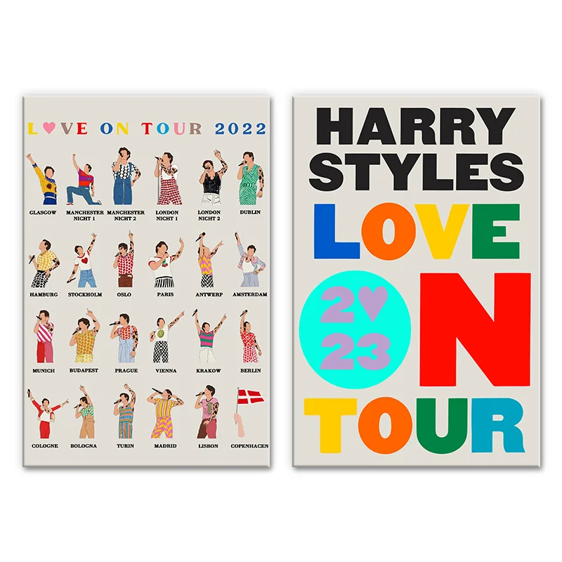 Harry Styles Poster House Music Album Poster Cover Poster Canvas Wall Art Gift Room Aesthetics Decor All Europe Tour Concert