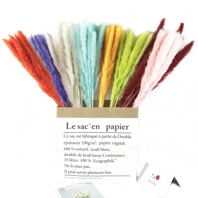 Wholesale Multi-color Artifical Preserved Flower Dried Pampas Grass For Home Wedding Party Decoration