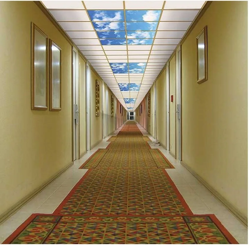 Skylight blue sky clouds recessed 600x600mm 300x1200mm decorative led ceiling panel light,decorative plate led panel