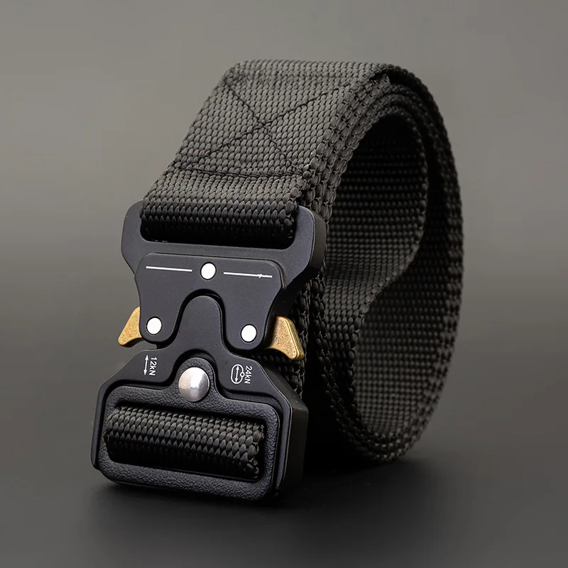 Custom Adjustable Police Man Combat Duty Outdoor Nylon Webbing Army Military Tactical Belt
