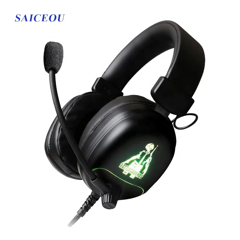PC Gaming Headset for PS4 3.5mm Stereo USB LED Headphones with Microphone Volume Control Led Headphone