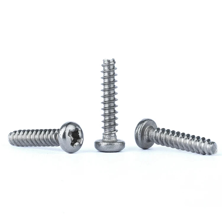 
Factory stock cross flat screw stainless steel passivating PT screw for plastic 