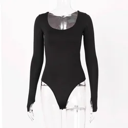 KBL971084 Women Blouse & Tops Neon Round Neck Slim Bodysuit Bodycon Bodysuits For Women