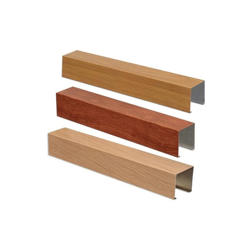 Wall Decoration High Quality Wood Grain Powder Coated Cladding Aluminum Profiles